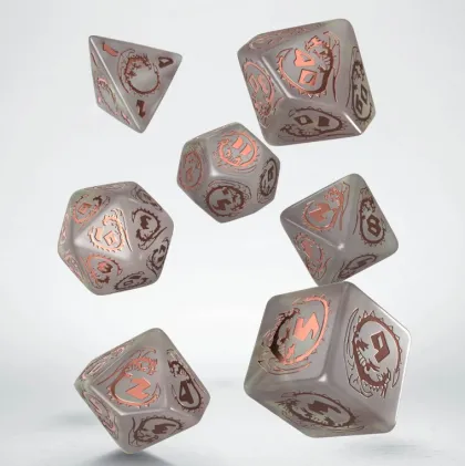 Q-Workshop - Dragons RPG Dice Set: Quartz (7-delig)