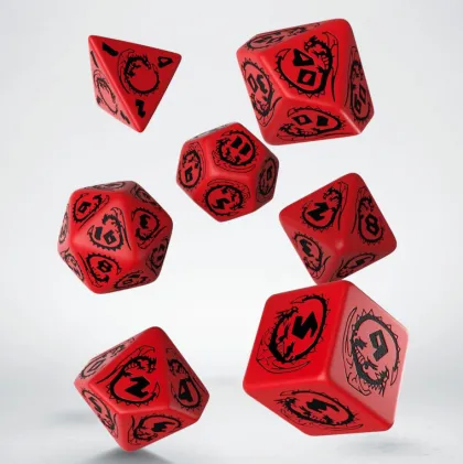 Q-Workshop - Dragons RPG Dice Set: Garnet (7-delig)