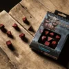 Q-Workshop - Dwarven RPG Dice Set: Black & Red (7-delig)