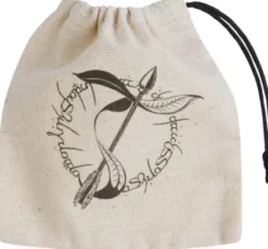 Q-Workshop - Elvish Basic Dice Pouch: Beige & Black