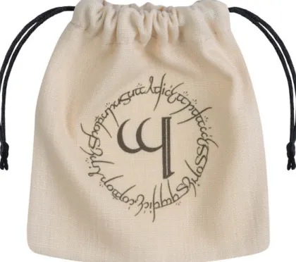 Q-Workshop - Elvish Dice Pouch: Beige & Black