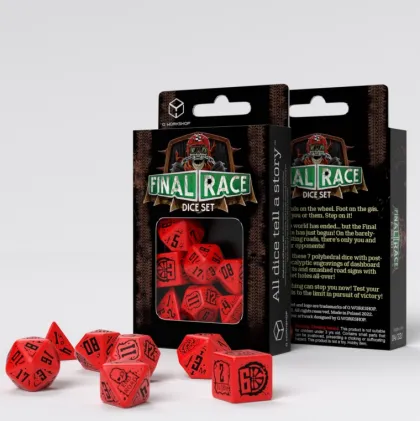 Q-Workshop - Final Race RPG Dice Set: Engine Roar (7-delig)