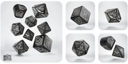 Q-Workshop - Game of thrones RPG Dice Set: Night's Watch (8-delig)