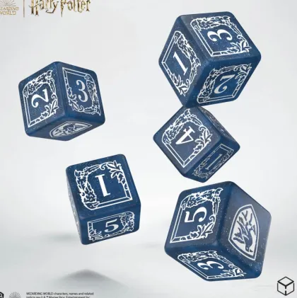 Q-Workshop - Harry Potter Dice & Pouch: Ravenclaw (5-delig)