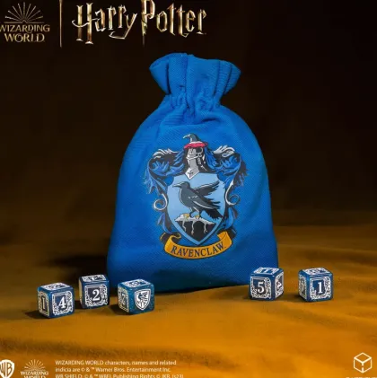 Q-Workshop - Harry Potter Dice & Pouch: Ravenclaw (5-delig)