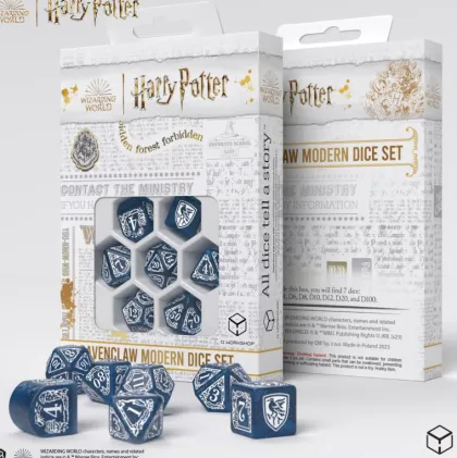 Q-Workshop - Harry Potter Modern RPG Dice Set: Ravenclaw - Blue (7-delig)