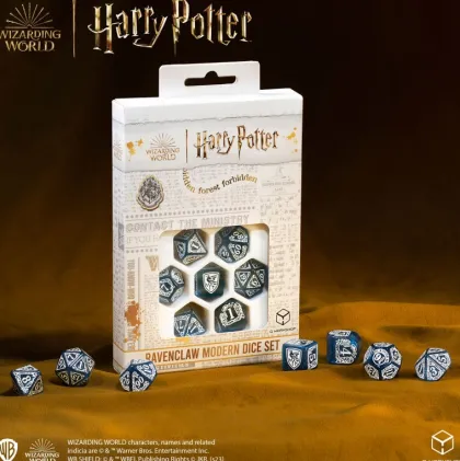 Q-Workshop - Harry Potter Modern RPG Dice Set: Ravenclaw - Blue (7-delig)