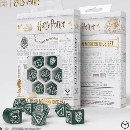 Q-Workshop - Harry Potter Modern RPG Dice Set: Slytherin - Green (7-delig)