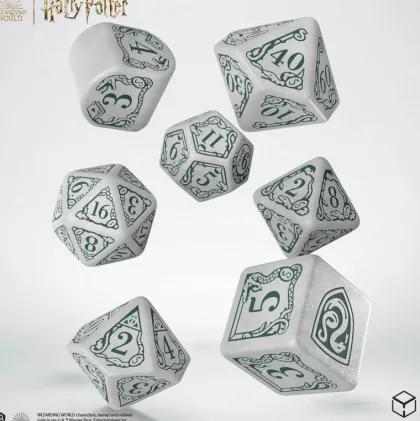 Q-Workshop - Harry Potter Modern RPG Dice Set: Slytherin - White (7-delig)