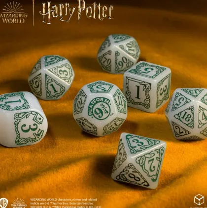 Q-Workshop - Harry Potter Modern RPG Dice Set: Slytherin - White (7-delig)