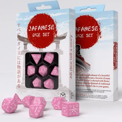 Q-Workshop - Japanese RPG Dice Set: Sweet Spring Memory (7-delig)