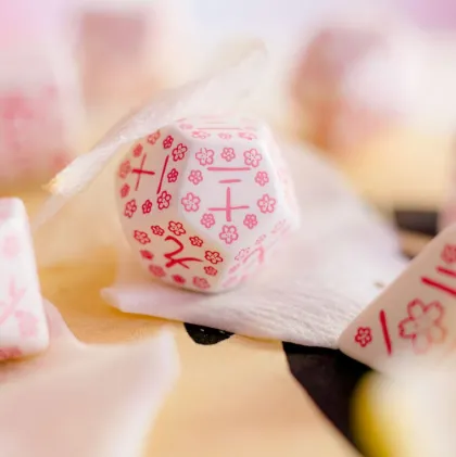 Q-Workshop - Japanese RPG Dice Set: Cherry Blossoms Petals