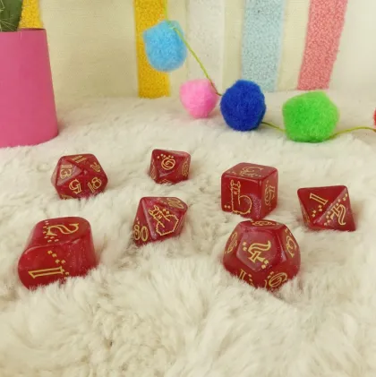 Q-Workshop - Llama RPG Dice Set: Puffy (7-delig)