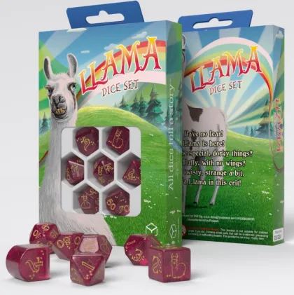 Q-Workshop - Llama RPG Dice Set: Puffy (7-delig)