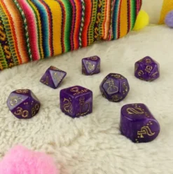 Q-Workshop - Llama RPG Dice Set: Zippy (7-delig)