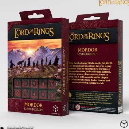 Q-Workshop - Lord of the Rings D6 Dice Set: Mordor (10-delig)
