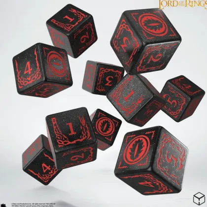Q-Workshop - Lord of the Rings D6 Dice Set: Mordor (10-delig)