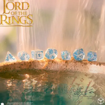 Q-Workshop - Lord of the Rings RPG Dice Set: Rivendell - Water (7-delig)