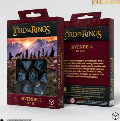 Q-Workshop - Lord of the Rings RPG Dice Set: Rivendell - Water (7-delig)