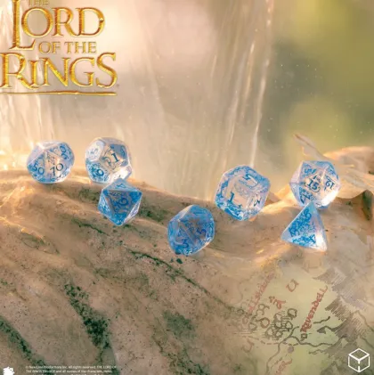 Q-Workshop - Lord of the Rings RPG Dice Set: Rivendell - Water (7-delig)