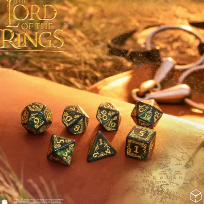 Q-Workshop - Lord of the Rings RPG Dice Set: Rohan (7-delig)