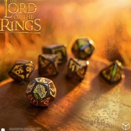 Q-Workshop - Lord of the Rings RPG Dice Set: Rohan (7-delig)