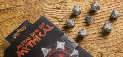 Q-Workshop - Metal RPG Dice Set: Mythical (7-delig)