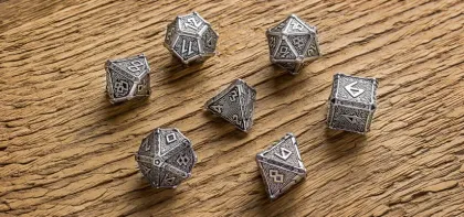 Q-Workshop - Metal RPG Dice Set: Mythical (7-delig)