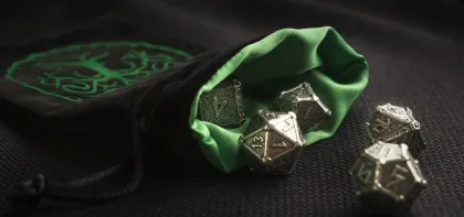 Q-Workshop - Metal RPG Dice Set: Mythical (7-delig)