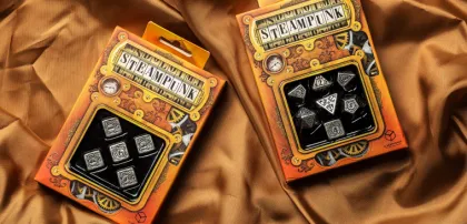Q-Workshop - Metal RPG Dice Set: Steampunk