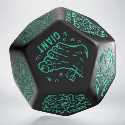 Q-Workshop - Monster Generator Die: Black & Turquise