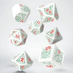 Q-Workshop - Pizza RPG Dice Set: Pepperoni (7-delig)