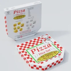 Q-Workshop - Pizza RPG Dice Set: Pepperoni (7-delig)