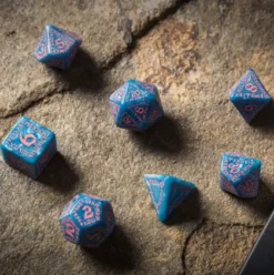 Q-Workshop - Runic RPG Dice Set: Glacier & Pink