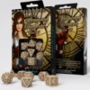 Q-Workshop - Steampunk Clockwork RPG Dice Set: Beige & Brown (7-delig)