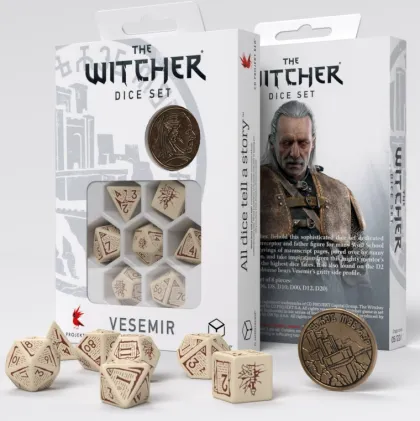 Q-Workshop - The Witcher RPG Dice Set: Vesemir - The Old Wolf (8-delig)