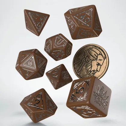 Q-Workshop - The Witcher RPG Dice Set: Geralt - The Roach's Companion (8-delig)