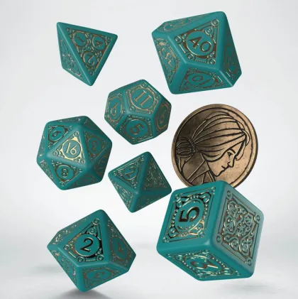 Q-Workshop - The Witcher RPG Dice Set: Triss - The Beautiful Healer (8-delig)