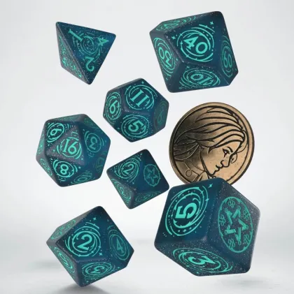 Q-Workshop - The Witcher RPG Dice Set: Yennefer - Sorceress Supreme (8-delig)