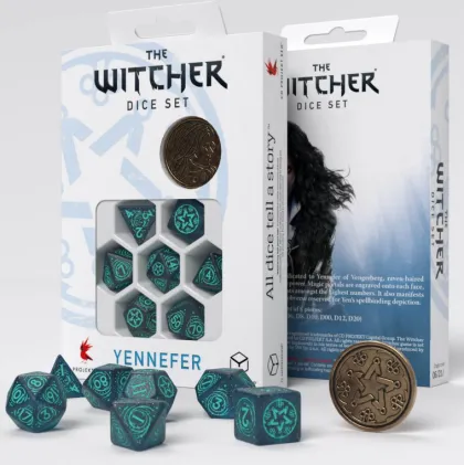 Q-Workshop - The Witcher RPG Dice Set: Yennefer - Sorceress Supreme (8-delig)