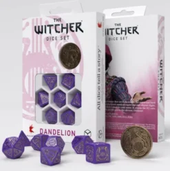 Q-Workshop - The Witcher RPG Dice Set: Dandelion - Viscount De Lettenhove (8-delig)