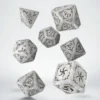 Q-Workshop - Tribal Dice Set: Pearl & Brown