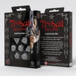 Q-Workshop - Tribal Dice Set: Pearl & Brown