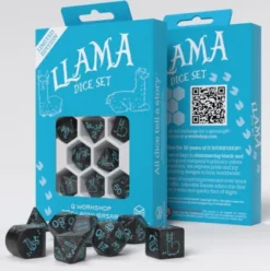Q-Workshop - 20 Years RPG Dice Set: Llama (8-delig)