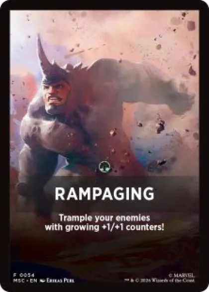 Rampaging front card - Marvel Super Heroes Commander