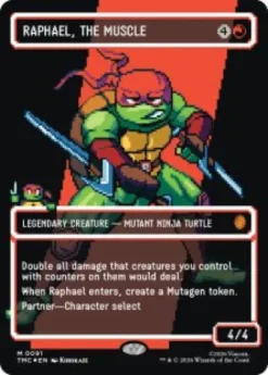 Raphael, the Muscle (#91) (surge foil) (borderless) - Teenage Mutant Ninja Turtles Eternal-Legal Varianten