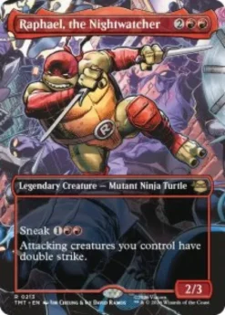 Raphael, the Nightwatcher (#213) (foil) (borderless) - Teenage Mutant Ninja Turtles Varianten