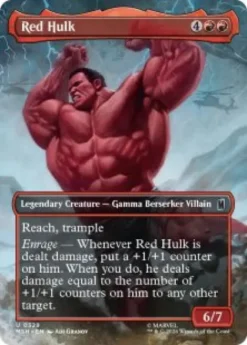 Red Hulk (foil) (borderless) - Marvel Super Heroes Varianten