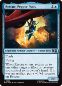 Rescue, Pepper Potts (#882) (surge foil) - Marvel Super Heroes Commander