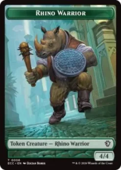 Rhino Warrior token (foil) (4/4) - Lorwyn Eclipsed Commander